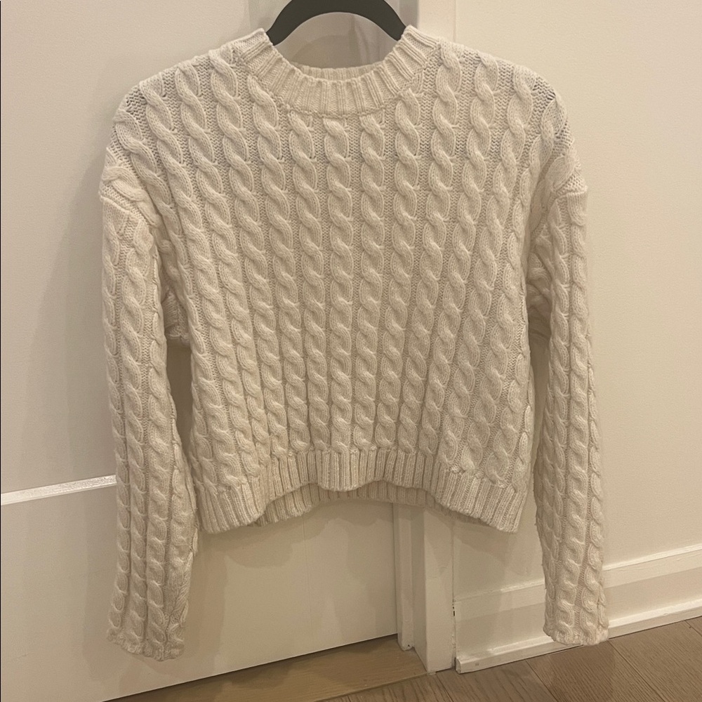 Cable Knit Cream Sweater